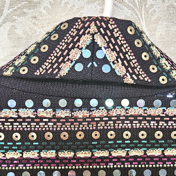 St. John Cruise 2002 season iridescent sequined jacket sz s/m see measurements - Picture 10 of 13